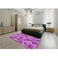 thumbnail image 4 of Ahgly Company Indoor Round Patterned Heliotrope Purple Area Rugs, 7' Round, 4 of 6