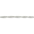 thumbnail image 2 of 925 Sterling Silver 3mm Singapore Chain Bracelet, 2 of 5