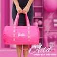 thumbnail image 4 of Bolsa de Fin de Semana Barbie Rosa Espaciosa con Bolsillos con Cremallera para Mujer, 4 of 6