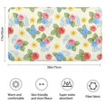 thumbnail image 3 of Pioneer Flower Floral Print Pattern Bathroom Rugs Mat, Non Slip Microfiber Bathroom Rug with Rubber Backing, Soft Mats for Bathroom Floor Tub Shower, 17"x30", 3 of 5
