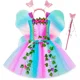 thumbnail image 4 of Vestido de hada con tutú y purpurina para niñas, disfraz de hada de las flores y la hiedra del bosque para fiesta de cumpleaños de niñas, vestidos de princesa, vestido de baile, 4 of 5