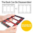 thumbnail image 4 of Yayeee Rocker Switch Wall Plate 1-Gang 4.6"x2.9" Home Decorative Outlet Cover, Red and Blue Pattern, 4 of 6