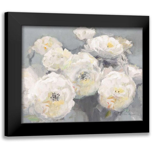 Hageman, Marilyn 14x12 Black Modern Framed Museum Art Print Titled - Wild Roses Gray Crop