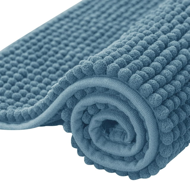 Alfombra de baño SUBRTEX, felpilla, 50 x 80 cm, color azul piedra