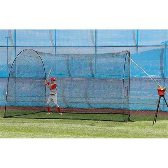 Heater Sports 12 ft. Crusher Pitching Machine & HomeRun Batting Cage Package