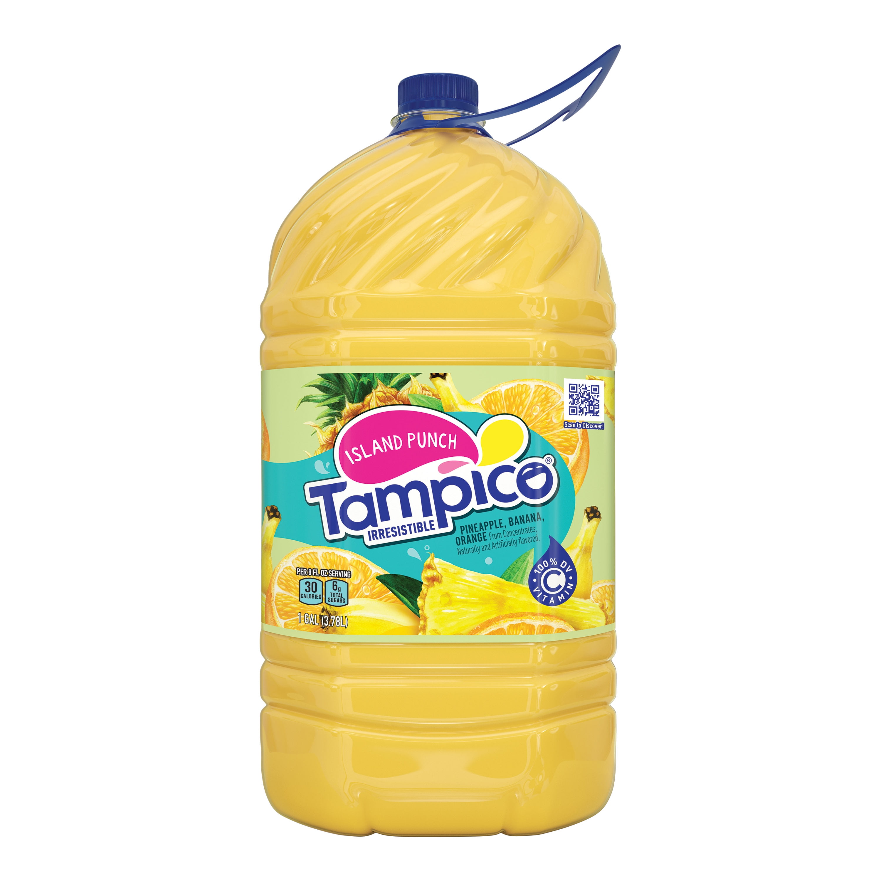 (3 pack) Tampico Island Punch, Pineapple Banana Orange Juice Drink 1 Gallon