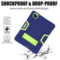 thumbnail image 5 of iPad Pro 11 2nd Generation 2020 Case for Kids, Allytech Hybrid Rugged Heavy Duty Protection Shock-Absorption Impact Resistant Kickstand Defender Cover for Apple iPad Pro 11 2020, Navyblue/Olivine, 5 of 8