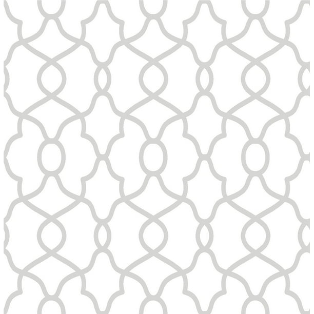 NuWallpaper Silver Clearly Cool Raised Ink Peel & Stick Wallpaper