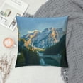 thumbnail image 2 of Orinice Mountain Lake Bridge Forest Graphic Decorative Cushion Throw Pillow Cover for Home Living Room Sofa Bedroom 1PC 18x18in, 2 of 5