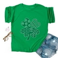 thumbnail image 4 of TopLLC St. Patrick's Day Patricks Day Chemises pour Femmes Hauts de Gommage St Patricks Day Mode Dames Impression St. Manches Courtes Col Rond Chemise Femme Décontractée Ample, 4 of 4