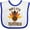 White and Royal, variant on Inktastic Thanksgiving Mimi Little Turkey Boys or Girls Baby Bib