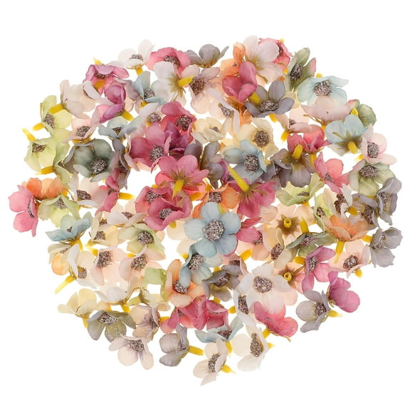 Soimiss 100Pcs Multi Color Silk Flower Heads for Craft Making and Decoration