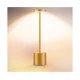 thumbnail image 1 of Lámpara de mesa inalámbrica, LED de metal, recargable por USB, 6000 mAh, 2 niveles de brillo, luz nocturna, lámpara de escritorio, lámpara de lectura, color dorado, 1 of 4