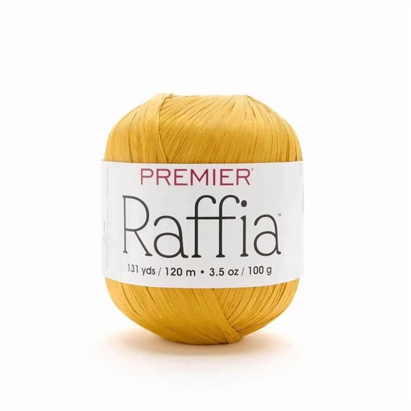 Premier Yarns Raffia, Cellulose Rayon, Bulky Weight Yarn 2166-04 Golden
