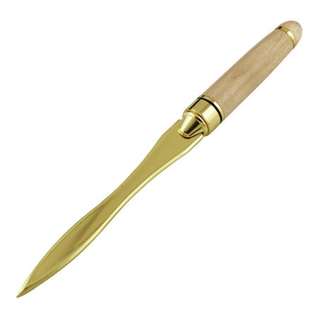 

ibaste Wood Handle Letter Opener | Stainless Steel Cut Paper Knives | Envelope Slitter Tea Knives Split File Envelopes for Home Office