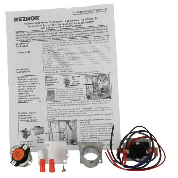 REZNOR 209184 - Fan Control Replacement Kit Rep.10357