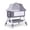 Gray, variant on YYuan Foldable Baby Bassinet with Diaper Table and wheels, Adjustable Height, for 0-24 Months, Pink