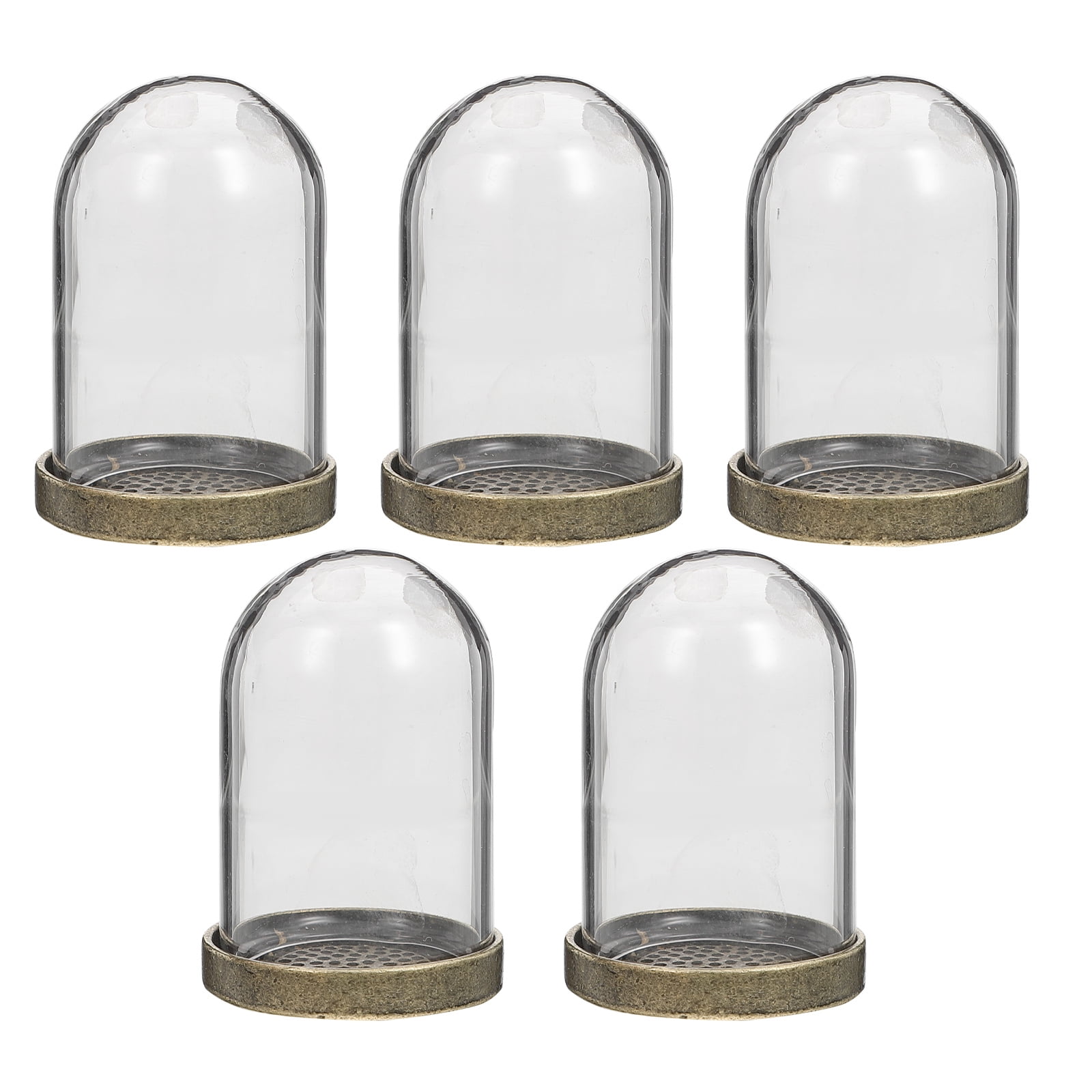 5 Sets of Glass Terrarium Container DIY Ecological Plant Glass Cover