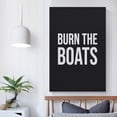 thumbnail image 5 of Burn The Boats Encouragement Artwork for Gym & Office - Motivational Quote Canvas Print, Bold Typography Poster for Classroom, Study Room Decor, 5 of 8