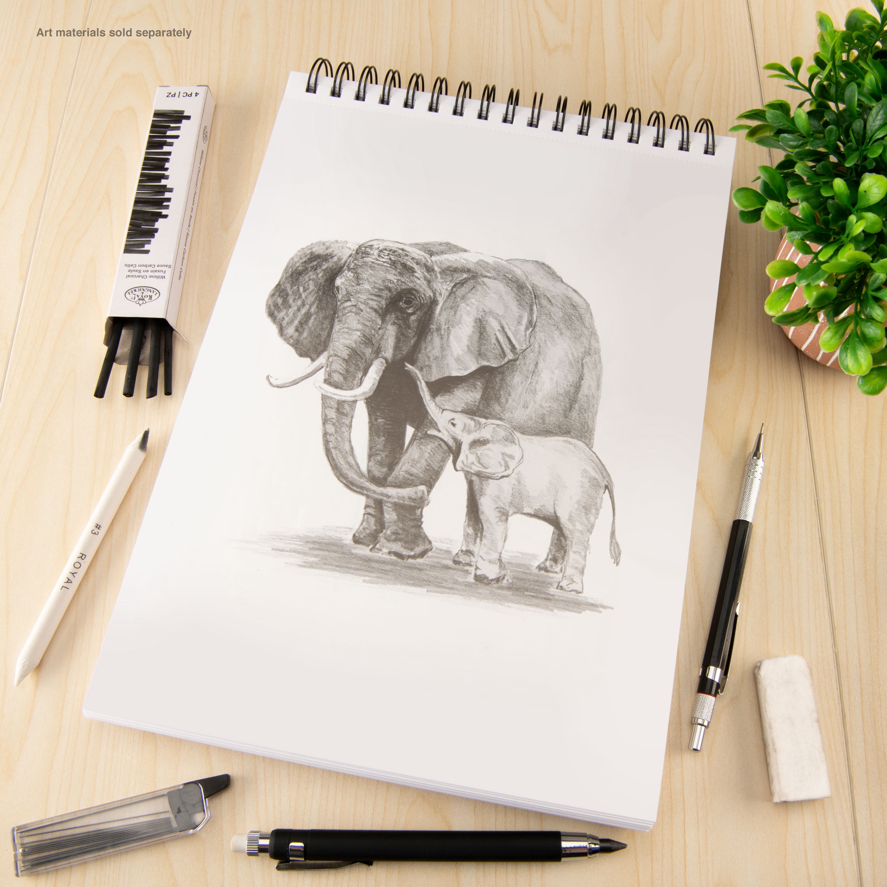 Bee Paper - Bee Inspired 9"x12" Studio Sketching Paper Pad, 150 Sheets, Top Wire, 50lb. 74GSM