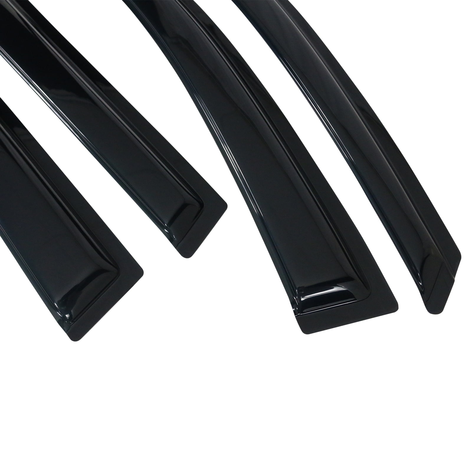Ikon Motorsports Compatible with 14-23 Jeep Cherokee Acrylic Window Visors Vent Deflector Rain Guard 4Pc Set Outside Mount 2014 2015 2016 2017 2018