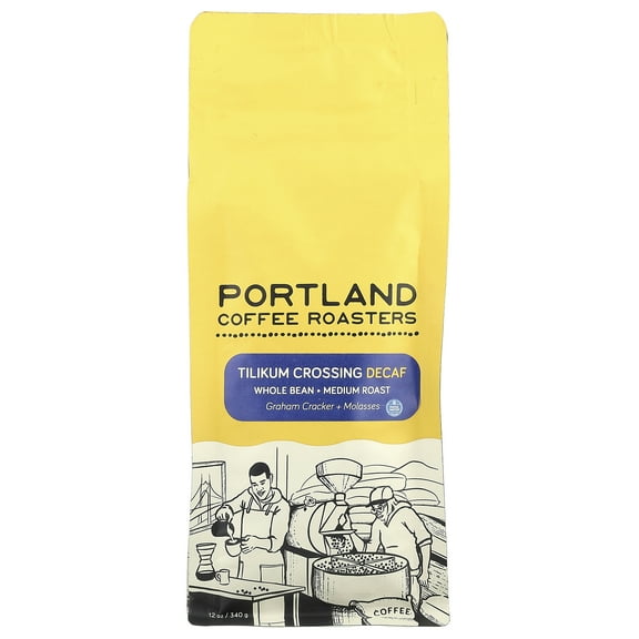 Portland Coffee Roasters Tilikum Crossing, Whole Bean, Medium Roast, Decaf, 12 oz (340 g)