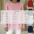 thumbnail image 3 of Tops for Women Long Sleeve Round Neck Solid Oversized Loose Ribbed Hem Knitted Sweater, 3 of 5