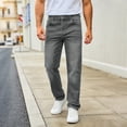 thumbnail image 5 of Gamivast Regular Fit Jeans for Men Classic Straight Leg Stretch Denim Pants Casual Work Trousers for Everyday Wear Comfort Bottoms Vintage Streetwear, 5 of 7