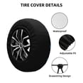thumbnail image 2 of Pofeuu Blue Octopus Print Spare Tire Wheel Cover for Car Truck SUV Camper Universal Fit Spare Tire Cover RV Spare Tire Covers-17 inch, 2 of 6