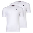 thumbnail image 1 of U.S. POLO ASSN. Camiseta de hombre paquete de 2 - cuello redondo, logo bordado, algodón Blanco M (Medium), 1 of 4
