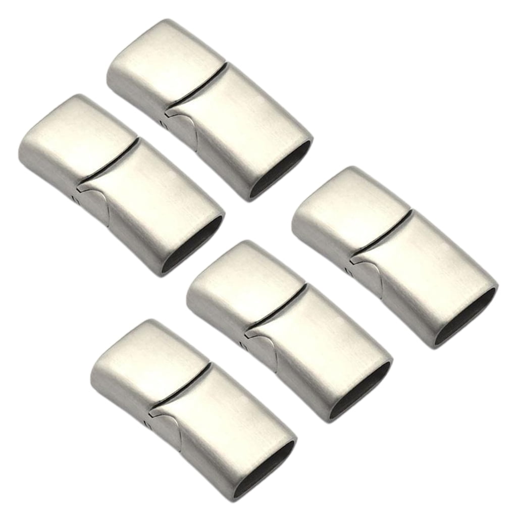Polished stainless steel interlock magnetic clasp Jewellery DIY 12mm x 4mm 