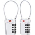 thumbnail image 1 of HEIBIN Luggage Locks , [Newest Version] [2 Pack] 4 Digit Combination Travel 14cm Flexible Cable Combination Padlock for Suitcase, Luggage Bag, etc. (Money ), 1 of 5