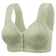 thumbnail image 4 of ALLLIST Women Bras Back Smoothing Front Closure Wireless Sleep Green Lifting Embroidery T Shirt Lingerie for Women Size 36-44, 4 of 5