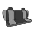thumbnail image 3 of CalTrend Rear 40/60 Split Back & Solid Cushion NeoPrene Seat Covers for 2020-2022 Nissan Sentra - NS397-06PP Beige Insert with Black Trim, 3 of 3