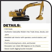 CAT Caterpillar 336 Next Generation Hydraulic Excavator and Operator High Line Series 1/50 Model by Diecast Masters
