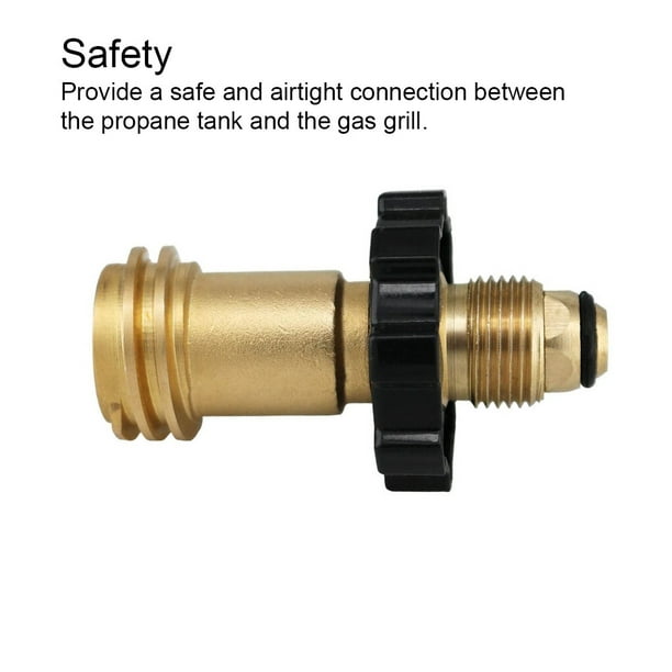 Propane Tank Brass Adapter With Pressure Meter Gauge for LP Gas Grill BBQ  RV Set