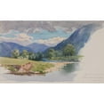 thumbnail image 3 of George Elbert Burr 18x12 Black Modern Framed Museum Art Print Titled - The Conway, Near Llanrwst, Wales (1899), 3 of 5
