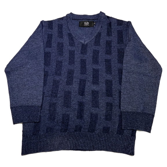 Elie Balleh Boy's Navy Milange V Neck Pullover Sweater