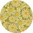thumbnail image 1 of Ahgly Company Machine Washable Indoor Round Transitional Dark Golden Rod Brown Area Rugs, 8' Round, 1 of 7