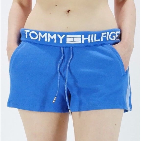 Tommy Hilfiger Sport Women's Casual Lounge Shorts (Blue, Large, L)