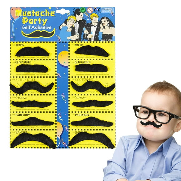 Self Adhesive Cosplay False Beard False Moustache 12pcs Party Self Adhesive Cosplay False Beard False Moustache For Carnival
