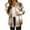 Beige, variant on Baberdicy Women's Plaid Lapel Jacket, Casual Contrast Color Fleece Lined Fall Winter Coat , Plaid Fleece Shacket, Corduroy-Collar Jacket, Fall Flannel Coat Beige L