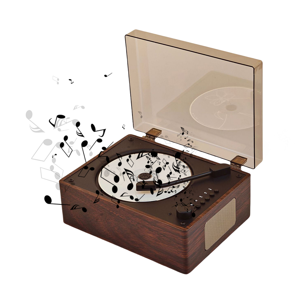 BLEEUS Cd Player Rechargeable Bluetooth-compatible 5.0 Music Player W/ Remote (Walnut)Audio Equipment