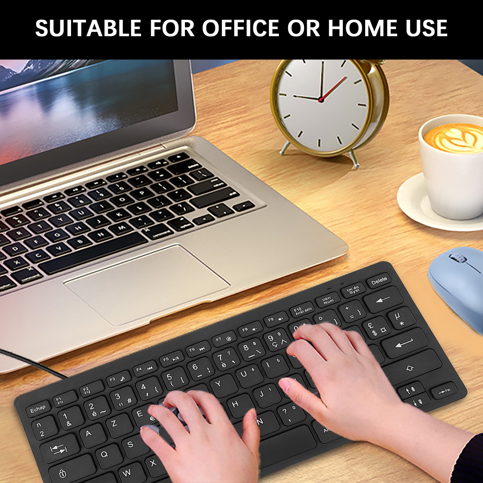 78,Key Ultra,Thin Keyboard: English/Bilingual, USB Wired, Spill,Resistant, Plug Play For Home Or Office