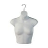 NAHANCO #LHR35W White Plastic Ladies Upper Torso Form (19"x17"x6")