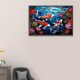 thumbnail image 4 of Kit de pintura por números sobre lienzo, arte al óleo artesanal, imagen de carpa Koi, decoración del hogar, 60x40cm, 4 of 9