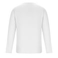 thumbnail image 5 of IROINNID Plain Long Sleeve Shirts for Men Loose Formal Solid Color Shirt Top Turndown Collar Blouse & Shirt ,White, 5 of 7