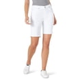 thumbnail image 1 of Bermuda Short Lee para mujer, corte holgado, color blanco, talla 4, 1 of 6