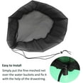 thumbnail image 5 of Mesh Cover for Rain Barrels - 4pcs 95cm Rain Barrel Netting with Drawstring, Water Collection Buckets Tank Protector, 5 of 5