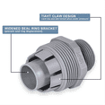 thumbnail image 1 of 2X Liquid Tight Connector 1/2 in Non-Metallic Electrical Conduit Fittings PVC Conduit Fitting Straight, 1 of 6